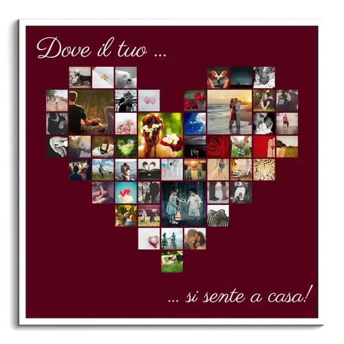 Fotocollage crea cuore molte immagini