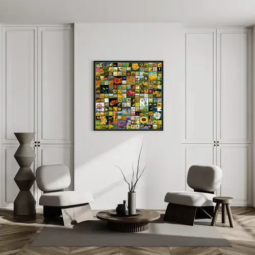 Collage Quadrata con Immagini Multiple Naturali