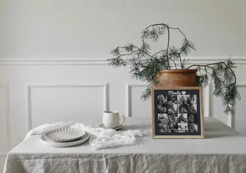 Poster collage commemorativo per cavallo defunto