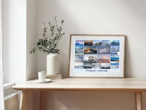 Collage di Paesaggi Naturali su Stampa Premium