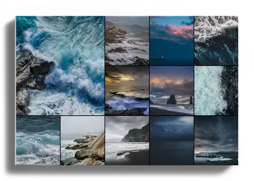 Nebbia e Temporali: Collage Paesaggi Premium