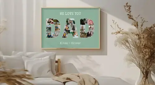Collage Foto Personalizzata "DAD"
