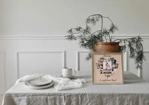 Collage Cuore Foto "Mama Ti Amiamo" Personalizzabile