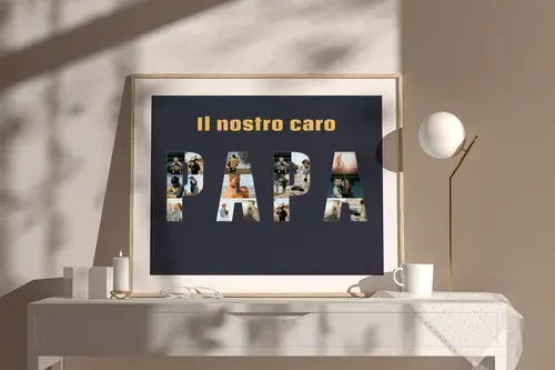 Fotocollage per genitori e nonni con testo da foto