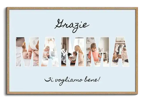 Fotocollage per genitori e nonni con testo da foto