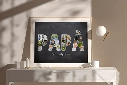 Fotocollage per genitori e nonni con testo da foto
