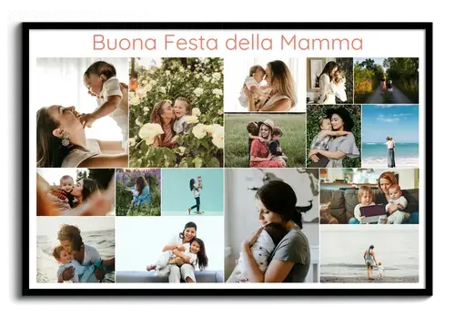 Collage Foto Madri e Figli con Testi Personalizzati