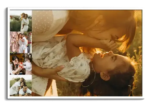 Collage Festa della Mamma e del Papà con testo