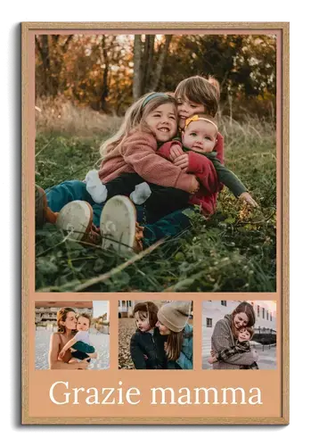 Collage Festa della Mamma e del Papà con testo