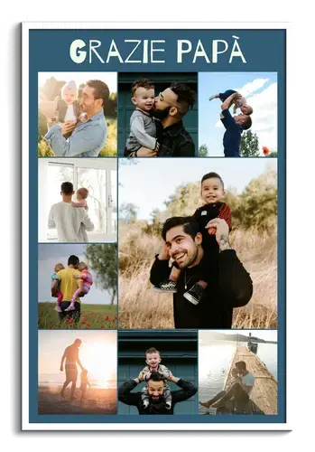 Collage di foto per papà con testi personalizzati