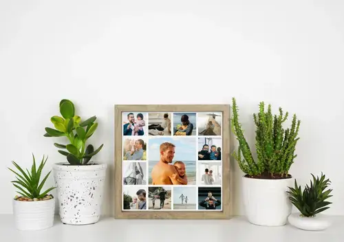 Collage di foto per papà con testi personalizzati
