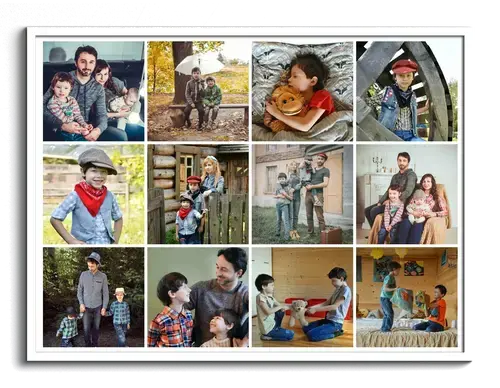 Fotocollage griglia disposizione libera configurazione