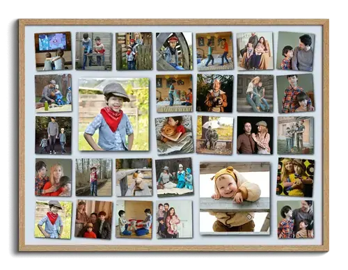 Collage con foto evidenziate dall album di famiglia