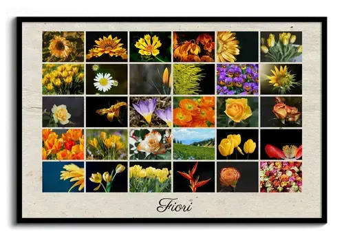 Fotocollage con testo individuale stampato su poster o tele