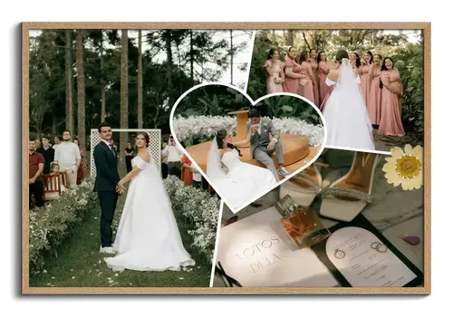 Collage scrapbook pulita matrimonio