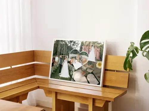 Collage scrapbook pulita matrimonio