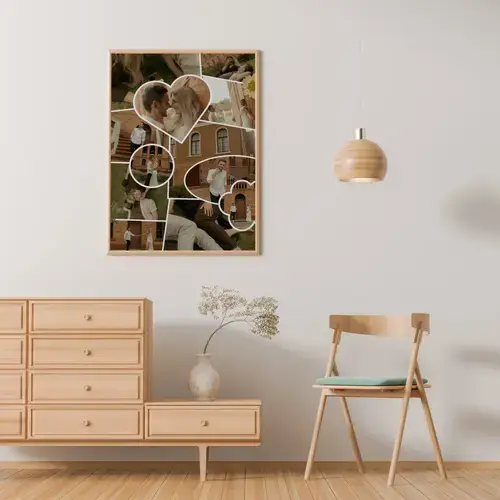 Collage scrapbook pulita matrimonio