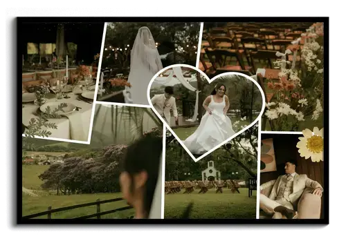 Collage scrapbook pulita matrimonio