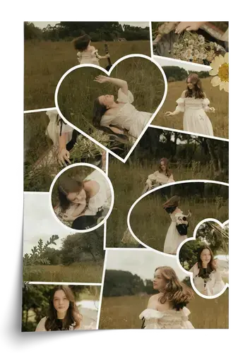 Collage scrapbook pulita momenti preferiti