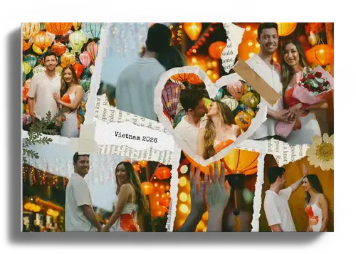 Collage scrapbook viaggio personalizzabile