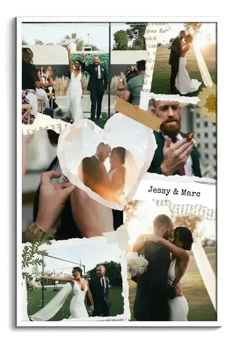 Collage scrapbook matrimonio e nozze