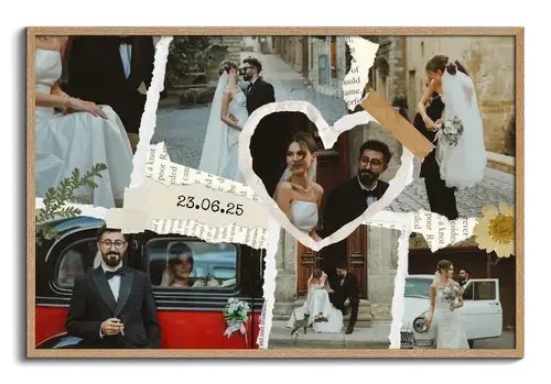Collage scrapbook matrimonio e nozze