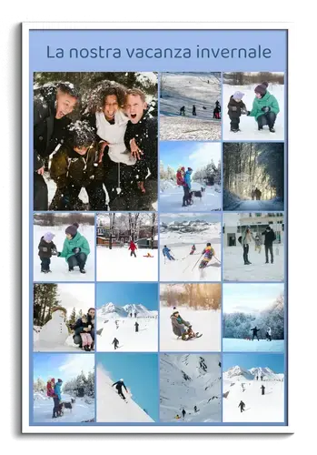 Collage Invernali: Paesaggi e Famiglia