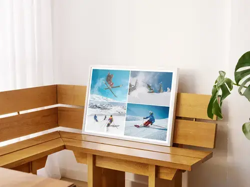 Collage Invernali: Paesaggi e Famiglia