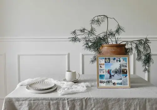 Collage Invernali: Paesaggi e Famiglia