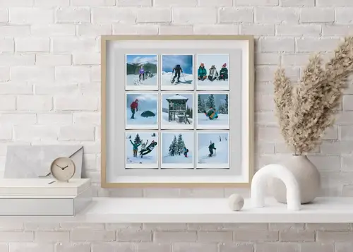 Collage Invernali: Paesaggi e Famiglia