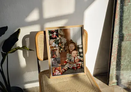 Collage fotografico di Natale con testo