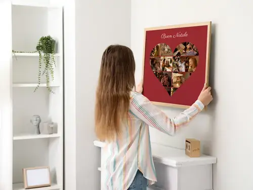 Collage fotografico di Natale con testo