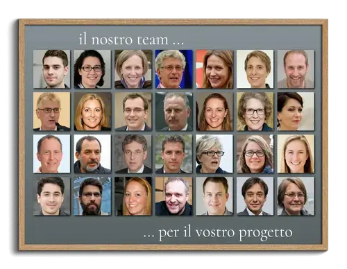 Fotocollage con foto di tutti i dipendenti come fototeam