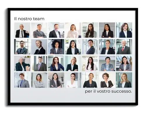 Fotocollage con foto di tutti i dipendenti come fototeam