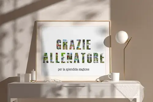 Collage foto personalizzata "Grazie Allenatore"