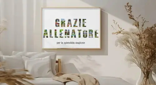 Collage foto personalizzata "Grazie Allenatore"