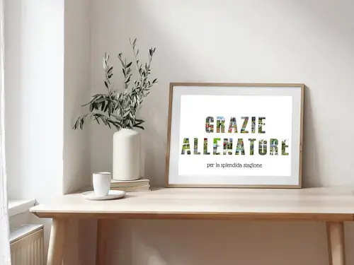 Collage foto personalizzata "Grazie Allenatore"