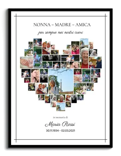 Crea la tua Collage Commemorativa a Cuore per un Ricordo Indimenticabile