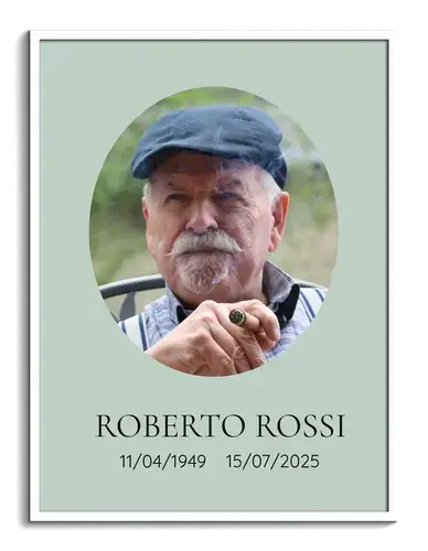 Foto ritratto per funerale in ovale