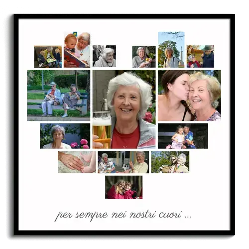 Fotocollage cuore ricordo