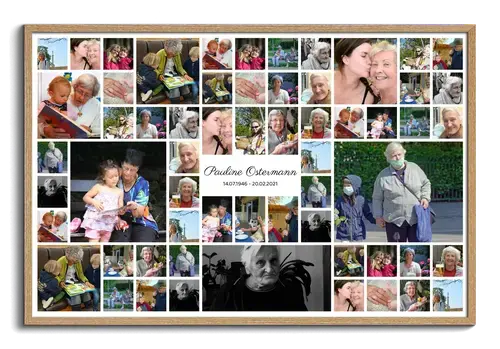 Crea la tua Collage Funebre Personalizzata su Tela in Alta Qualità