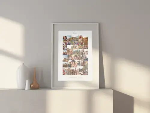 Collage Foto Amici, Stile Selvaggio, Verticale
