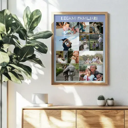 Collage Familiare Aggraziata con Titolo Personalizzabile