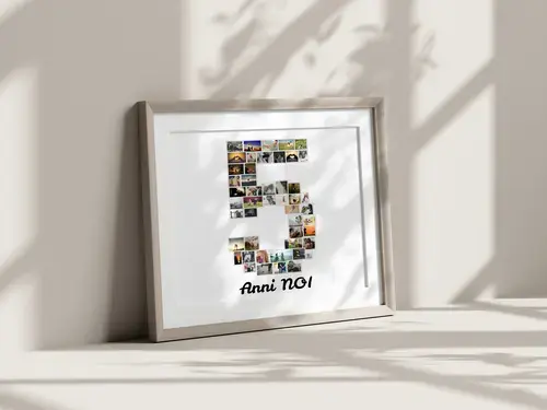 Collage Numero '5' Personalizzabile con Foto