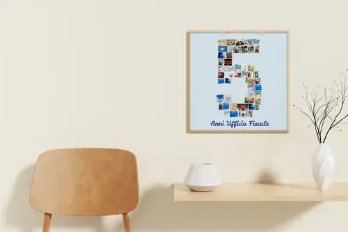 Collage Numero '5' Personalizzabile con Foto