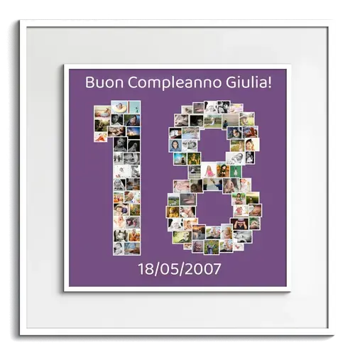 Crea la tua Collage di Foto a Forma di Numero 18: Sorprendi con un Regalo Unico!