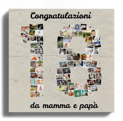 Crea la tua Collage di Foto a Forma di Numero 18: Sorprendi con un Regalo Unico!