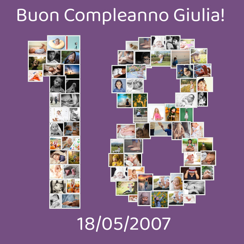 Crea la tua Collage di Foto a Forma di Numero 18: Sorprendi con un Regalo Unico!