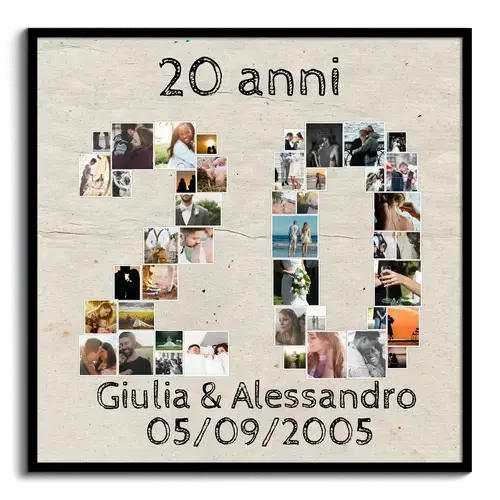 Crea collage foto "20" per il compleanno: personalizza e sorprendi!