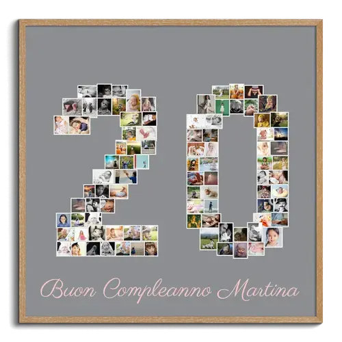 Crea collage foto "20" per il compleanno: personalizza e sorprendi!